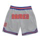 Custom Silver Gray Orange-Royal Authentic Throwback Basketball Shorts